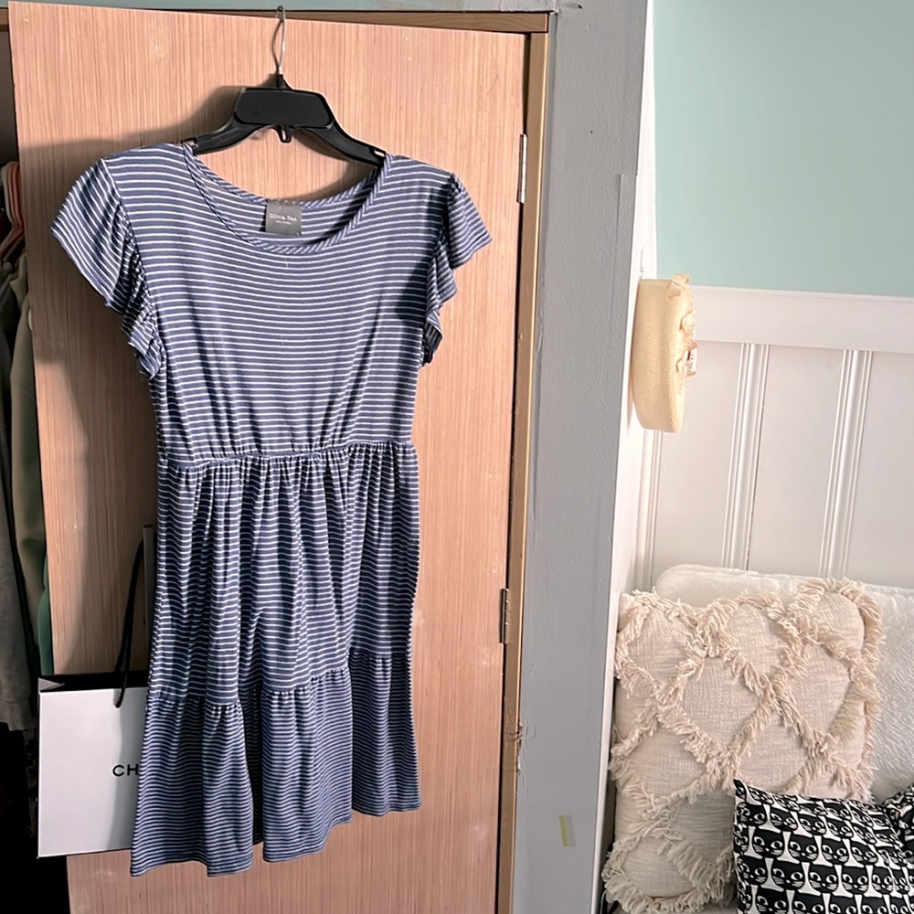 blue striped dress - olivia rae